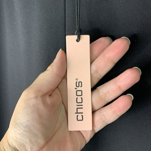 Chico Black Label Flare Pull-On Pants Womens Size Large SHORT Black NWT $139 - Picture 7 of 11